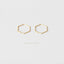 Ultra Light Hexagon Hoop Earrings, Thin Hex Hoops, Unisex, Gold, Silver SHEMISLI SH210