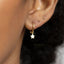 Tiny Star Hoop Earrings, Star Drop Huggies, Unisex, Gold, Silver SHEMISLI SH642