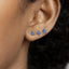 Tiny Sapphire Stone Flower Studs, Unisex, Gold, Silver SHEMISLI - SS244, SS246, SS324