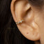 Baguette and round CZ Ear Conch Cuff, Earring No Piercing is Needed, Unisex, Gold, Silver SHEMISLI - SF047