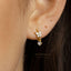 Butterfly CZ Drop Hoop Earrings, Huggies, Unisex, Gold, Silver SHEMISLI SH187