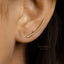 Simple Long Bar Climber Earrings, Unisex, Gold, Silver SHEMISLI SS084 LR