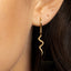 Long Serpent Dangle Hoop Earrings, Snake Huggies, Gold, Silver SHEMISLI - SH108 LR - Shemisli Jewels