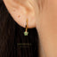 Ultra Tiny Emerald Butterfly CZ Hoop, Dangle Earrings, Drop Huggies, Gold, Silver SHEMISLI SH204 - Shemisli Jewels