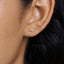 Tiny CZ Diamond Shape Stud, White, Emerald, Turquoise, Sapphire, Black, Unisex, Gold, Silver SHEMISLI - SS108, SS109, SS110, SS345, SS346