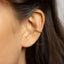 Bezel CZ Stone Ear Conch Cuff, Earring No Piercing is Needed, Unisex, Gold, Silver SHEMISLI SF029