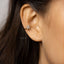 CZ Flower Ear Cuff, No Piercing is Needed, Unisex, Gold, Silver SHEMISLI SF036