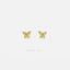 Tiny 2-tone Butterfly Studs Earrings, Silver - SS447 - Shemisli Jewels