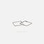 Ultra Light Diamond Shape or Square Hoop Earrings, Thin Shape Hoops, Unisex, Gold, Silver SHEMISLI SH442