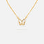 Small Mother of Pearl Butterfly Necklace, Silver or Gold Plated (16"+2") SHEMISLI - SN020