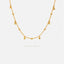 Tiny Disc on Beaded Chain Choker Necklace, Unisex, Gold, Silver (14"+2"=16") SHEMISLI - SN033