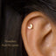 Dainty 2 leaf Opal Threadless Flat Back Earrings, Nose Stud, 20,18,16ga, 5-10mm Surgical Steel SHEMISLI SS583