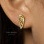 Half Butterfly Studs Earrings, Gold, Silver SHEMISLI - SS440 LR - Shemisli Jewels