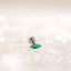Tiny Emerald Marquise Threadless Flat Back Tragus Stud, 20,18,16ga, 5-10mm, Surgical Steel, SHEMISLI SS582
