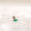 Tiny Emerald Marquise Threadless Flat Back Tragus Stud, 20,18,16ga, 5-10mm, Unisex, Surgical Steel, SHEMISLI SS582