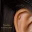 Tiny 3 beads Threadless Flat Back Earrings, Nose Stud, 20,18,16ga, 5-10mm Surgical Steel SHEMISLI SS593