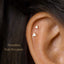 Triangle Stud, Threadless Flat Back Earring, Minimalist Style, A-SS729 SS565