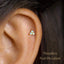 Tiny 3-Petal Opal Flower Threadless Flat Back Earrings, Nose Stud, 20,18,16ga, 5-10mm, Surgical Steel, SHEMISLI SS546