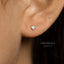 Tiny Heart Shape Stone Earrings, Super Dainty Diamond Stud, Unisex, Sterling Silver SHEMISLI SS364