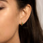 Emerald Baguette CZ Hoops, Clear Stone, Unisex, Gold, Silver SHEMISLI - SH324