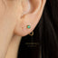 Emerald Gem Ear Jackets, Unisex, Gold, Silver SHEMISLI SJ017 NOBKG