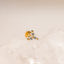 Tiny 3-Petal White Flower Threadless Flat Back Tragus Stud, 20,18,16ga, 5-10mm, Surgical Steel, SHEMISLI SS544