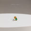 Tiny Teardrop Emerald Threadless Flat Back Tragus Stud, 20,18,16ga, 5-10mm Surgical Steel SHEMISLI SS595