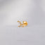 Tiny Butterfly White Stone Threadless Flat Back Lip Labret Stud, 18,16ga, 6-10mm, Unisex, Surgical Steel, SHEMISLI SS553