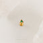 Tiny Triangle Emerald Stone Threadless Flat Back Earrings, Nose Stud, 20,18,16ga, 5-10mm, Surgical Steel, SHEMISLI SS555