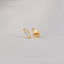 Tiny 2 Leaf White Stone Threadless Flat Back Tragus Stud, 20,18,16ga, 5-10mm, Unisex, Surgical Steel, SHEMISLI SS547