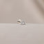 Tiny White Stone Triangle Threadless Flat Back Tragus Stud, 20,18,16ga, 5-10mm, Surgical Steel, SHEMISLI SS554