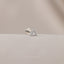 Tiny White Stone Triangle Threadless Flat Back Tragus Stud, 20,18,16ga, 5-10mm, Unisex, Surgical Steel, SHEMISLI SS554