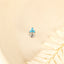 Tiny 3-Petal Turquoise Flower Threadless Flat Back Nose Stud, 20,18,16ga, 5-10mm, Unisex, Surgical Steel, SHEMISLI SS570