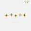 Tiny Star Stud, Starburst Celestial Jewel, White Emerald Turquoise Sapphire Black Unisex, Gold, Silver SS034, SS341, SS342, SS343, SS344