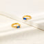 Sapphire Baguette CZ Hoops, Unisex, Gold, Silver SHEMISLI - SH353