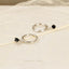 Black CZ Drop Hoop Earrings, Huggies, Unisex, Gold, Silver SHEMISLI SH341