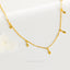 Tiny Diamond Shape Drops Necklace, Unisex, Gold, Silver (14.75"+2.25"=17") SHEMISLI - SN031