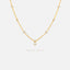 Dainty 4 Petal Flower CZ Necklace, Silver or Gold Plated (16"+2") SHEMISLI - SN043
