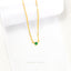 Tiny Emerald Stone Necklace, Unisex, Gold, Silver (14.5"+2.5") SHEMISLI - SN006