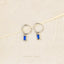 Sapphire Baguette CZ Drop Hoop Earrings, Huggies, Unisex, Gold, Silver SHEMISLI SH313