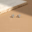 Tiny Cross CZ Studs Earrings, Unisex, Gold, Silver SHEMISLI SS046