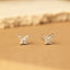 Tiny CZ Butterfly Studs Earrings, Unisex, Gold, Silver SHEMISLI - SS043 - Shemisli Jewels