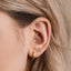 Daith Piercing CZ Moon Shape Paved Earring, Hinged Clicker Hoop, 16ga 10x5mm, Solid G23 Titanium, SHEMISLI SH332