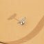 Tiny Feather Threadless Flat Back Earrings, 20,18,16ga, 5-10mm Unisex, Surgical Steel SHEMISLI SS919