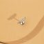 Tiny Feather Threadless Flat Back Earrings, 20,18,16ga, 5-10mm Surgical Steel SHEMISLI SS919