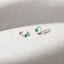 Tiny CZ Emerald Gem Helix Hoop Earrings, Unisex, Gold, Silver SHEMISLI SH626, SH627, SH628, SH629