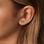 Tiny 3-Petal Turquoise Flower Threadless Flat Back Earrings, Nose Stud, 20,18,16ga, 5-10mm, Surgical Steel, SHEMISLI SS570