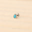 Tiny Teardrop Turquoise Threadless Flat Back Earrings, 20,18,16ga, 5-10mm Unisex, Surgical Steel SHEMISLI SS596