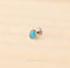 Tiny Teardrop Turquoise Threadless Flat Back Nose Stud, 20,18,16ga, 5-10mm Surgical Steel SHEMISLI SS596