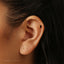 Tiny Black Baguette Stud Earrings, SHEMISLI SS340 Butterfly End, SS457 Screw Ball End (Type A)